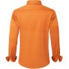 imageJVER Mens Dress Shirts Solid Long Sleeve Stretch WrinkleFree Formal Shirt Business Casual Button Down ShirtsBurnt Orange