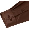 imageJVER Mens Dress Shirts Solid Long Sleeve Stretch WrinkleFree Formal Shirt Business Casual Button Down ShirtsChocolate Brown