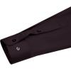 imageJVER Mens Dress Shirts Solid Long Sleeve Stretch WrinkleFree Formal Shirt Business Casual Button Down ShirtsDark Brown