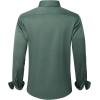imageJVER Mens Dress Shirts Solid Long Sleeve Stretch WrinkleFree Formal Shirt Business Casual Button Down ShirtsDark Green