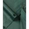 imageJVER Mens Dress Shirts Solid Long Sleeve Stretch WrinkleFree Formal Shirt Business Casual Button Down ShirtsDark Green