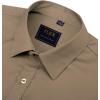 imageJVER Mens Dress Shirts Solid Long Sleeve Stretch WrinkleFree Formal Shirt Business Casual Button Down ShirtsDark Khaki