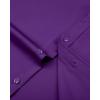 imageJVER Mens Dress Shirts Solid Long Sleeve Stretch WrinkleFree Formal Shirt Business Casual Button Down ShirtsDark Purple