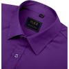 imageJVER Mens Dress Shirts Solid Long Sleeve Stretch WrinkleFree Formal Shirt Business Casual Button Down ShirtsDark Purple