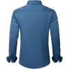imageJVER Mens Dress Shirts Solid Long Sleeve Stretch WrinkleFree Formal Shirt Business Casual Button Down ShirtsDarkblue