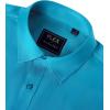 imageJVER Mens Dress Shirts Solid Long Sleeve Stretch WrinkleFree Formal Shirt Business Casual Button Down ShirtsDeep Sea