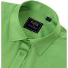 imageJVER Mens Dress Shirts Solid Long Sleeve Stretch WrinkleFree Formal Shirt Business Casual Button Down ShirtsGrass Green