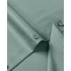 imageJVER Mens Dress Shirts Solid Long Sleeve Stretch WrinkleFree Formal Shirt Business Casual Button Down ShirtsGreen Grey
