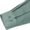 imageJVER Mens Dress Shirts Solid Long Sleeve Stretch WrinkleFree Formal Shirt Business Casual Button Down ShirtsGreen Grey