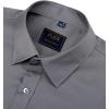 imageJVER Mens Dress Shirts Solid Long Sleeve Stretch WrinkleFree Formal Shirt Business Casual Button Down ShirtsGrey