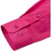imageJVER Mens Dress Shirts Solid Long Sleeve Stretch WrinkleFree Formal Shirt Business Casual Button Down ShirtsHot Pink