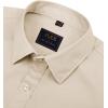 imageJVER Mens Dress Shirts Solid Long Sleeve Stretch WrinkleFree Formal Shirt Business Casual Button Down ShirtsKhaki