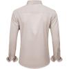 imageJVER Mens Dress Shirts Solid Long Sleeve Stretch WrinkleFree Formal Shirt Business Casual Button Down ShirtsKhaki Tan