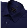 imageJVER Mens Dress Shirts Solid Long Sleeve Stretch WrinkleFree Formal Shirt Business Casual Button Down ShirtsNavy Blue