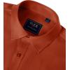 imageJVER Mens Dress Shirts Solid Long Sleeve Stretch WrinkleFree Formal Shirt Business Casual Button Down ShirtsPersimmon Red