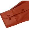 imageJVER Mens Dress Shirts Solid Long Sleeve Stretch WrinkleFree Formal Shirt Business Casual Button Down ShirtsPersimmon Red