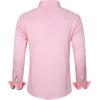 imageJVER Mens Dress Shirts Solid Long Sleeve Stretch WrinkleFree Formal Shirt Business Casual Button Down ShirtsPink
