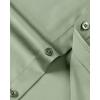 imageJVER Mens Dress Shirts Solid Long Sleeve Stretch WrinkleFree Formal Shirt Business Casual Button Down ShirtsSage Green