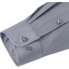 imageJVER Mens Dress Shirts Solid Long Sleeve Stretch WrinkleFree Formal Shirt Business Casual Button Down ShirtsSilver Grey