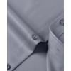 imageJVER Mens Dress Shirts Solid Long Sleeve Stretch WrinkleFree Formal Shirt Business Casual Button Down ShirtsSilver Grey