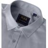 imageJVER Mens Dress Shirts Solid Long Sleeve Stretch WrinkleFree Formal Shirt Business Casual Button Down ShirtsSilver Grey