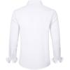imageJVER Mens Dress Shirts Solid Long Sleeve Stretch WrinkleFree Formal Shirt Business Casual Button Down ShirtsWhite