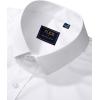 imageJVER Mens Dress Shirts Solid Long Sleeve Stretch WrinkleFree Formal Shirt Business Casual Button Down ShirtsWhite