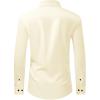 imageJVER Mens Dress Shirts Stretch Long Sleeve Formal Shirt Solid Business Casual Button Down Shirts for Wedding PromBeige