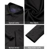 imageJVER Mens Dress Shirts Stretch Long Sleeve Formal Shirt Solid Business Casual Button Down Shirts for Wedding PromBlack