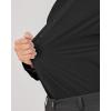 imageJVER Mens Dress Shirts Stretch Long Sleeve Formal Shirt Solid Business Casual Button Down Shirts for Wedding PromBlack