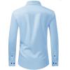 imageJVER Mens Dress Shirts Stretch Long Sleeve Formal Shirt Solid Business Casual Button Down Shirts for Wedding PromBlue