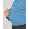 imageJVER Mens Dress Shirts Stretch Long Sleeve Formal Shirt Solid Business Casual Button Down Shirts for Wedding PromClassic Blue
