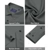 imageJVER Mens Dress Shirts Stretch Long Sleeve Formal Shirt Solid Business Casual Button Down Shirts for Wedding PromDark Grey