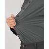 imageJVER Mens Dress Shirts Stretch Long Sleeve Formal Shirt Solid Business Casual Button Down Shirts for Wedding PromDark Grey