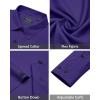 imageJVER Mens Dress Shirts Stretch Long Sleeve Formal Shirt Solid Business Casual Button Down Shirts for Wedding PromDark Purple