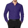 imageJVER Mens Dress Shirts Stretch Long Sleeve Formal Shirt Solid Business Casual Button Down Shirts for Wedding PromDark Purple