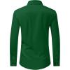 imageJVER Mens Dress Shirts Stretch Long Sleeve Formal Shirt Solid Business Casual Button Down Shirts for Wedding PromGreen