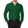 imageJVER Mens Dress Shirts Stretch Long Sleeve Formal Shirt Solid Business Casual Button Down Shirts for Wedding PromGreen
