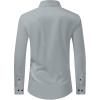 imageJVER Mens Dress Shirts Stretch Long Sleeve Formal Shirt Solid Business Casual Button Down Shirts for Wedding PromSilver Grey