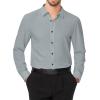 imageJVER Mens Dress Shirts Stretch Long Sleeve Formal Shirt Solid Business Casual Button Down Shirts for Wedding PromSilver Grey