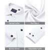 imageJVER Mens Dress Shirts Stretch Long Sleeve Formal Shirt Solid Business Casual Button Down Shirts for Wedding PromWhite