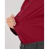 imageJVER Mens Dress Shirts Stretch Long Sleeve Formal Shirt Solid Business Casual Button Down Shirts for Wedding PromWine Red