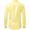 imageJVER Mens Dress Shirts Stretch Long Sleeve Formal Shirt Solid Business Casual Button Down Shirts for Wedding PromYellow