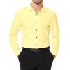 imageJVER Mens Dress Shirts Stretch Long Sleeve Formal Shirt Solid Business Casual Button Down Shirts for Wedding PromYellow