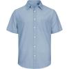 imageJVER Mens Cotton Linen Short Sleeve Shirts Casual Lightweight Button Down Shirts Vacation Beach Summer Tops with PocketAiry Blue