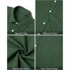 imageJVER Mens Cotton Linen Short Sleeve Shirts Casual Lightweight Button Down Shirts Vacation Beach Summer Tops with PocketArmy Green