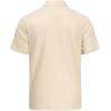 imageJVER Mens Cotton Linen Short Sleeve Shirts Casual Lightweight Button Down Shirts Vacation Beach Summer Tops with PocketBeige