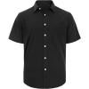 imageJVER Mens Cotton Linen Short Sleeve Shirts Casual Lightweight Button Down Shirts Vacation Beach Summer Tops with PocketBlack