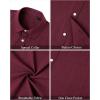 imageJVER Mens Cotton Linen Short Sleeve Shirts Casual Lightweight Button Down Shirts Vacation Beach Summer Tops with PocketBurgundy