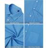 imageJVER Mens Cotton Linen Short Sleeve Shirts Casual Lightweight Button Down Shirts Vacation Beach Summer Tops with PocketCobalt Blue